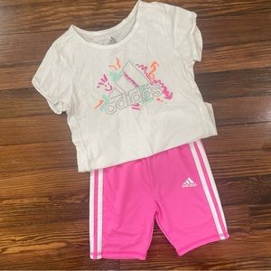 Adidas Girls Biker Short Outfit